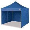 Pavilion 3x3m cu perete lateral - albastru