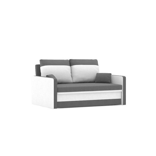 MILTON canapea extensibilă, țesătură normală, umplere spumă, culoare - gri / alb