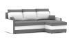 MILTON canapea colțar extensibil, latură universală, țesătură normală, umplere spumă, culoare - gri / alb