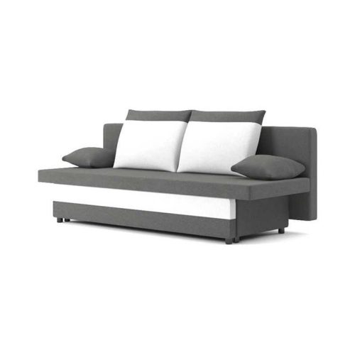 SONY canapea pat, țesătură normală, umplere spumă, culoare - gri / alb