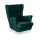 USZAK ZELLA fotoliu, culoare - verde smaragd, culoare picioare - alb