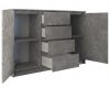 Arosa 2D4S, dulap cu sertare, culoare beton