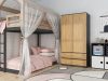 Riano MIX SS-90 dulap garderobă, antracit-stejar
