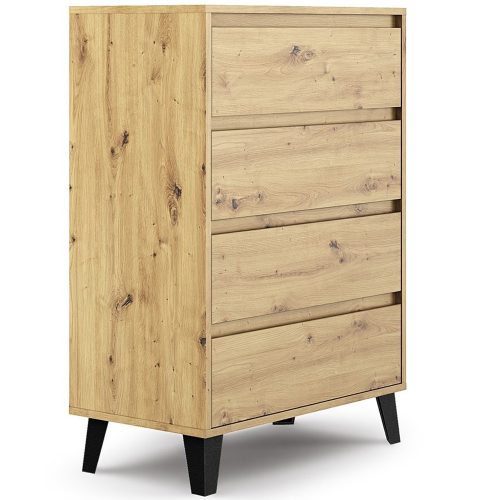 Shannan 4S Scandi comoda, 70x99.5x39 cm, stejar