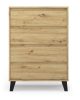 Shannan 4S Scandi comoda, 70x99.5x39 cm, stejar