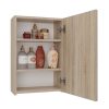 Odell Pola 2DL, Dulap superior pentru baie, 60x60x22 cm, sonoma