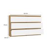 Shandro M6 120 dulap cu sertare, 120x75x30 cm, stejar-alb 