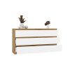 Shandro M6 140 dulap cu sertare, 138x75x40 cm, stejar-alb 