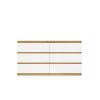 Shandro M6 140 dulap cu sertare, 138x75x40 cm, stejar-alb 