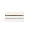 Shandro M6 140 dulap cu sertare, 138x75x40 cm, stejar-alb 