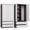 Rialto SS-90 dulap garderobă, 90x180x50 cm, antracit-alb 