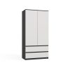 Rialto SS-90 dulap garderobă, 90x180x50 cm, antracit-alb 