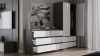 Rialto SS-90 dulap garderobă, 90x180x50 cm, antracit-alb 