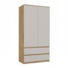 Kashan SS-90 dulap garderobă, 90x180x80 cm, stejar-casmir 