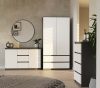 Rialto 2D3S dulap cu sertare, 120x75x40 cm, antracit-alb 