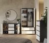 Rialto 2D3S dulap cu sertare, 120x75x40 cm, antracit-alb 