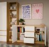 Shandro 2D3S dulap cu sertare, 120x75x40 cm, stejar-alb 