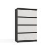 Rialto M4 dulap cu sertare, 120x97x40 cm, antracit-alb 