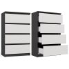 Rialto M4 dulap cu sertare, 120x97x40 cm, antracit-alb 