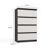 Rialto M4 dulap cu sertare, 120x97x40 cm, antracit-alb 