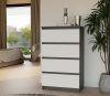 Rialto M4 dulap cu sertare, 120x97x40 cm, antracit-alb 