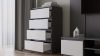 Rialto M4 dulap cu sertare, 120x97x40 cm, antracit-alb 