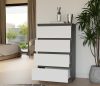 Rialto M4 dulap cu sertare, 120x97x40 cm, antracit-alb 