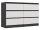 Rialto M6 120 dulap cu sertare, 120x75x30 cm, antracit-alb 