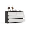 Rialto M6 120 dulap cu sertare, 120x75x30 cm, antracit-alb 