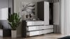 Rialto M6 120 dulap cu sertare, 120x75x30 cm, antracit-alb 