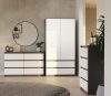 Rialto M6 120 dulap cu sertare, 120x75x30 cm, antracit-alb 