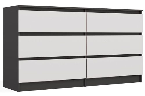 Rialto M6 140 dulap cu sertare, 138x75x40 cm, antracit-alb 