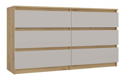 Kashan M6 140 dulap cu sertare, 138x75x40 cm, stejar-casmir 