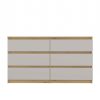 Kashan M6 140 dulap cu sertare, 138x75x40 cm, stejar-casmir 