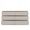 Kashan M6 140 dulap cu sertare, 138x75x40 cm, stejar-casmir 