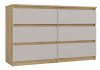 Kashan M6 120 dulap cu sertare, 120x75x30 cm, stejar-casmir 