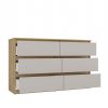 Kashan M6 120 dulap cu sertare, 120x75x30 cm, stejar-casmir 