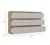 Kashan M6 120 dulap cu sertare, 120x75x30 cm, stejar-casmir 