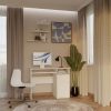 Drohmo PORTO masă birou cu stocare pe dreapta, 98,5x75,5x51 cm, alb 