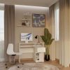 Drohmo PORTO masă birou cu stocare pe dreapta, 98,5x75,5x51 cm, alb 