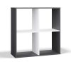 Rialto Malax 2x2 raft, 74x75x30 cm, antracit-alb 