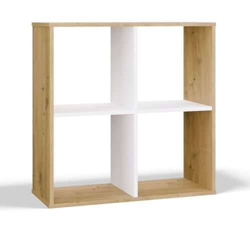 Shandro Malax 2x2 raft, 74x75x30 cm, stejar-alb 