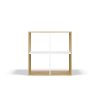 Shandro Malax 2x2 raft, 74x75x30 cm, stejar-alb 
