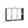 Rialto Malax 2x3 raft, 110x75x30 cm, antracit-alb 