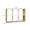 Shandro Malax 2x3 raft, 110x75x30 cm, stejar-alb 