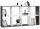 Rialto Malax 2x4 raft, 147x75x30 cm, antracit-alb 