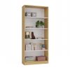 Shandro R80 dulap cu rafturi, 80x182x30 cm, stejar-alb 