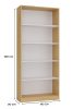 Shandro R80 dulap cu rafturi, 80x182x30 cm, stejar-alb 