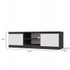 Rialto RTV120 comoda TV, 120x36x40 cm, antracit-alb 