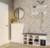 Drohmo TALLIN dulap pantofi, 110x49x35 cm, alb 